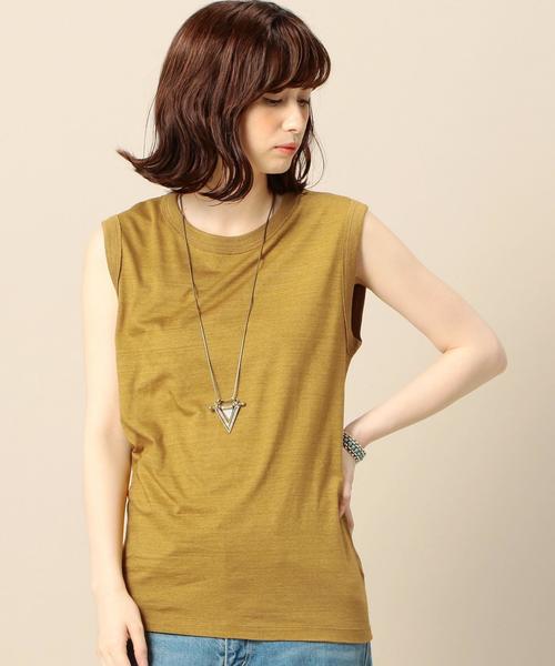 BEAUTY&YOUTH UNITED ARROWS（ビューティーアンドユースユナイテッドアローズ）の「BY ヴィンテージライクノースリーブ◆（Tシャツ/カットソー・レディース・ホワイト/ブラック/レッド/マスタード/ライトブルー・FREE）」の4枚目の写真