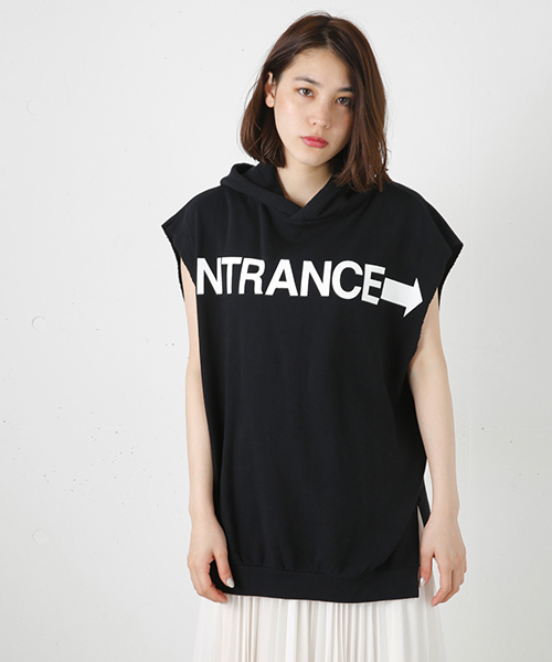 MOUSSY（マウジー）の「ENTRANCE NS PKJ（パーカー・レディース・トップグレー/ホワイト/ブラック・FREE）」の3枚目の写真