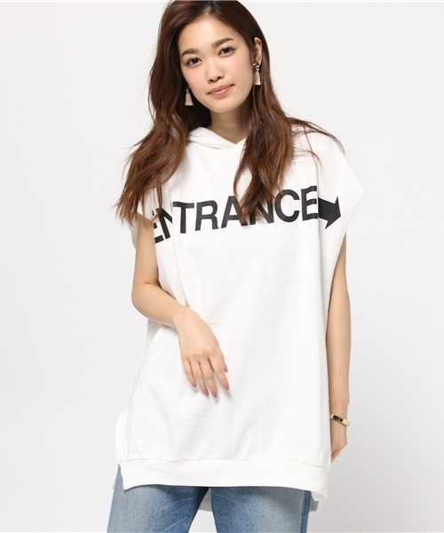 MOUSSY（マウジー）の「ENTRANCE NS PKJ（パーカー・レディース・トップグレー/ホワイト/ブラック・FREE）」の7枚目の写真