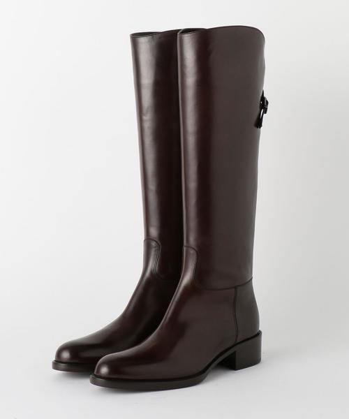 サルトル  バッククロスベルトブーツ ダークブラウン 38 サルトル SARTORE クロスストラップバックジップロングブーツ