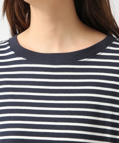 GLOBAL WORK(グローバルワーク)の「スーピマクルーネックプルオーバー長袖/725119(Tシャツ/カットソー・レディース・その他/ライトピンク/グレー/ネイビー/ホワイト・LARGE/MEDIUM/SMALL)」の8枚目の写真