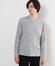 GLOBAL WORK | 【高品質素材】スーピマＶネック長袖Ｔ/724194(Tシャツ/カットソー)