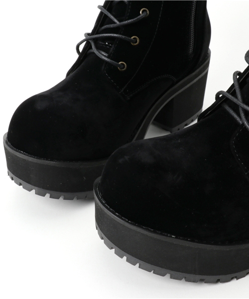 WEGO（ウィゴー）の「WEGO/タンクヒールブーツ（ブーツ・レディース・ブラック/ベージュ/ブラック系その他/ブラウン・LARGE/MEDIUM）」の12枚目の写真