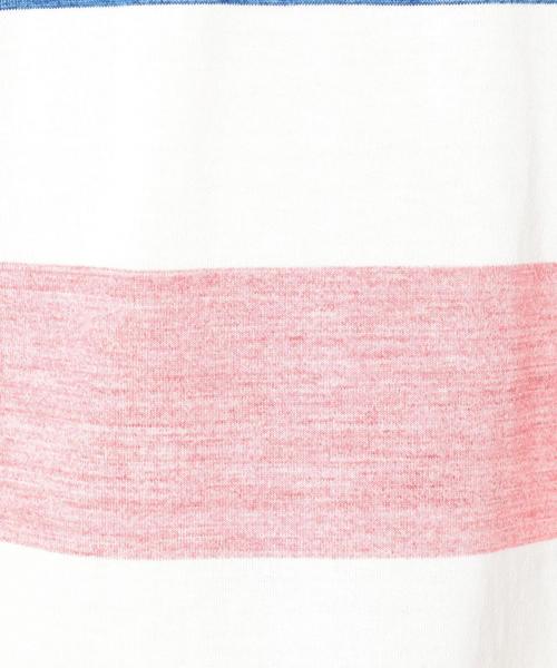 SHIPS(シップス)の「SC: "MADE IN JAPAN" マルチ ワイドボーダー Vネック Tシャツ■(Tシャツ/カットソー・メンズ・ピンク/キャメル/チャコールグレー/ヘザーグレー/ブルー系その他/ロイヤルブルー/オレンジ系その他/ネイビー/ピンク系その他/レッド系その他・SMALL/LARGE/X-LARGE/MEDIUM)」の20枚目の写真