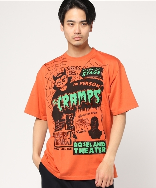 HYSTERIC GLAMOUR（ヒステリックグラマー）の「CR/IT’S ON THE STAGE プリント Tシャツ（Tシャツ/カットソー・メンズ・ホワイト/オレンジ/グリーン・MEDIUM/SMALL/X-SMALL/LARGE）」の5枚目の写真