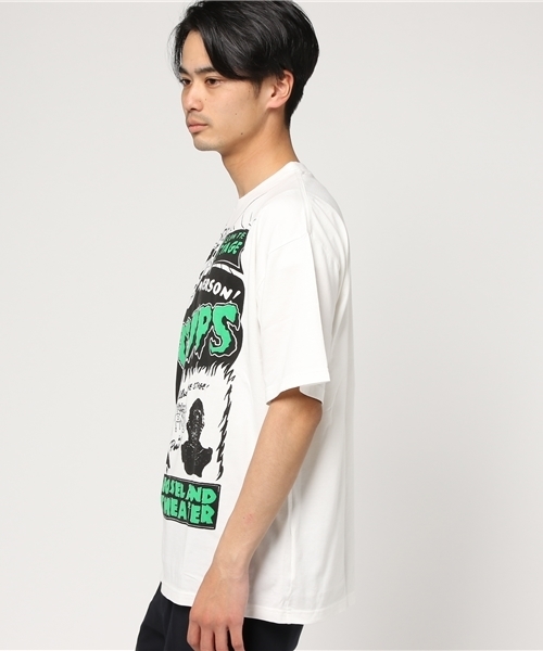 HYSTERIC GLAMOUR（ヒステリックグラマー）の「CR/IT’S ON THE STAGE プリント Tシャツ（Tシャツ/カットソー・メンズ・ホワイト/オレンジ/グリーン・MEDIUM/SMALL/X-SMALL/LARGE）」の12枚目の写真