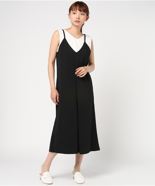 Honeys（ハニーズ）の「オールインワン（つなぎ/オールインワン・レディース・ブラック/ネイビー・L/M）」の2枚目の写真