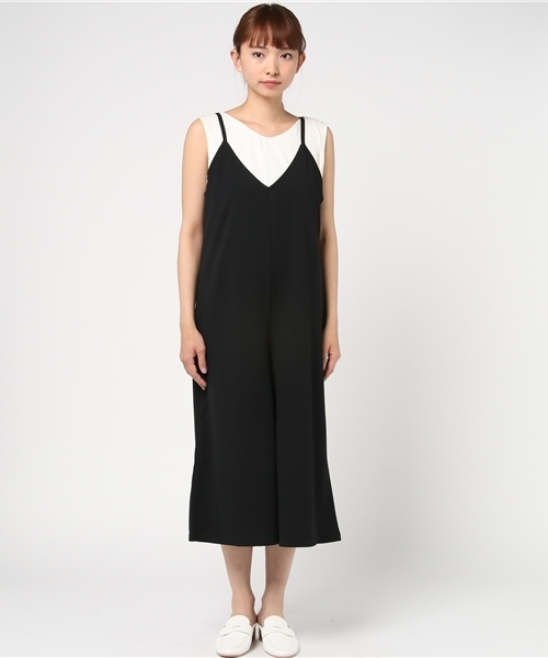 Honeys（ハニーズ）の「オールインワン（つなぎ/オールインワン・レディース・ブラック/ネイビー・L/M）」の3枚目の写真