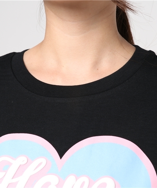 WEGO(ウィゴー)の「WEGO/ビッグハートプリントカットソー(Tシャツ/カットソー・レディース・ブラック/ホワイト・FREE)」の16枚目の写真