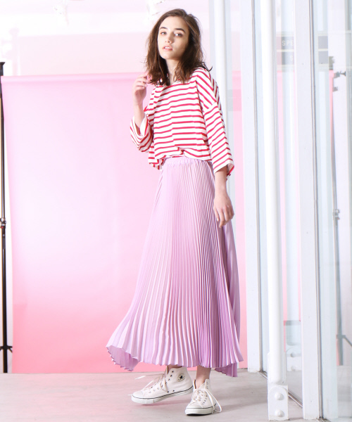 MYSELF ABAHOUSE（マイセルフアバハウス）の「プリーツスカート（スカート・レディース・イエロー/パープル/サックスブルー・SMALL/MEDIUM）」の8枚目の写真