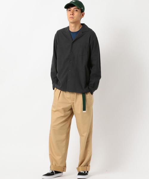 green label relaxing(グリーンレーベルリラクシング)の「ST ビエラ オープンカラー SOLID シャツ / 開襟シャツ ◆(シャツ/ブラウス・メンズ・ダークグレー/ダークブラウン/ダークグリーン/ライトグレー・LARGE/X-LARGE/SMALL/X-SMALL/MEDIUM)」の15枚目の写真