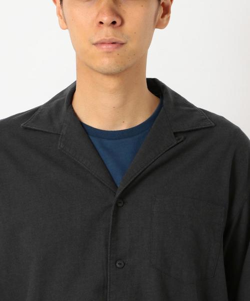 green label relaxing(グリーンレーベルリラクシング)の「ST ビエラ オープンカラー SOLID シャツ / 開襟シャツ ◆(シャツ/ブラウス・メンズ・ダークグレー/ダークブラウン/ダークグリーン/ライトグレー・LARGE/X-LARGE/SMALL/X-SMALL/MEDIUM)」の16枚目の写真