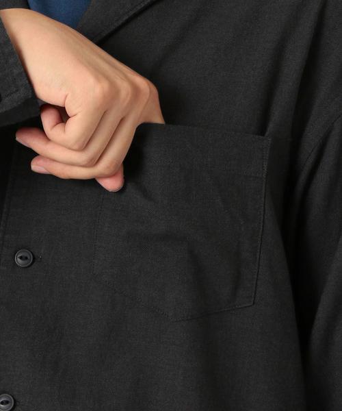 green label relaxing(グリーンレーベルリラクシング)の「ST ビエラ オープンカラー SOLID シャツ / 開襟シャツ ◆(シャツ/ブラウス・メンズ・ダークグレー/ダークブラウン/ダークグリーン/ライトグレー・LARGE/X-LARGE/SMALL/X-SMALL/MEDIUM)」の20枚目の写真