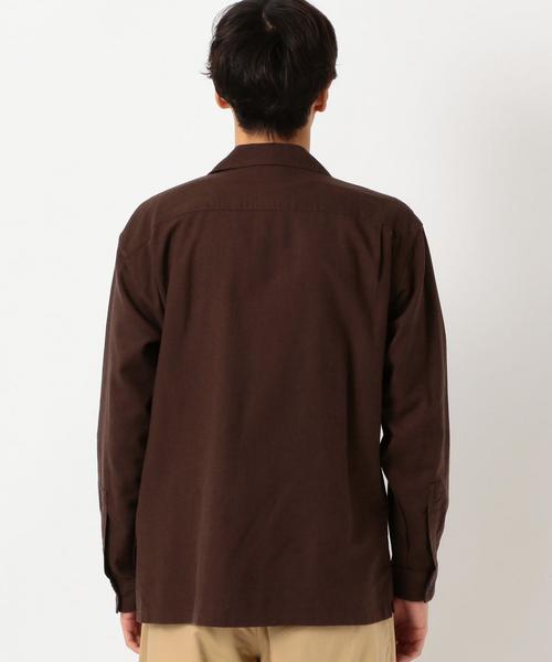 green label relaxing(グリーンレーベルリラクシング)の「ST ビエラ オープンカラー SOLID シャツ / 開襟シャツ ◆(シャツ/ブラウス・メンズ・ダークグレー/ダークブラウン/ダークグリーン/ライトグレー・LARGE/X-LARGE/SMALL/X-SMALL/MEDIUM)」の9枚目の写真
