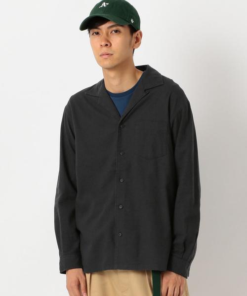 green label relaxing(グリーンレーベルリラクシング)の「ST ビエラ オープンカラー SOLID シャツ / 開襟シャツ ◆(シャツ/ブラウス・メンズ・ダークグレー/ダークブラウン/ダークグリーン/ライトグレー・LARGE/X-LARGE/SMALL/X-SMALL/MEDIUM)」の8枚目の写真