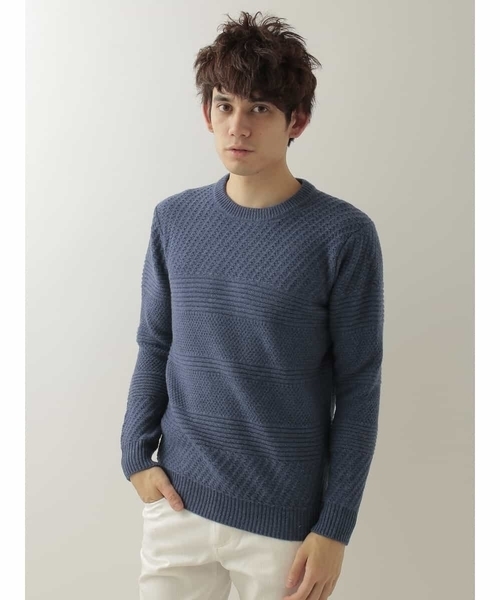 MICHEL KLEIN HOMME (ミッシェルクランオム)の「モンブランラムウールニット(ニット/セーター・メンズ・ブルー/アイボリー/ベージュ/グレー・LARGE/MEDIUM)」の11枚目の写真