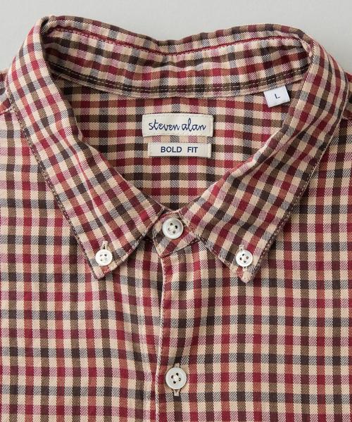 Steven Alan(スティーブンアラン)の「<Steven Alan> VIYELLA CHECK BOX SINGLENEEDLE-BOLD/シャツ ◆(シャツ/ブラウス・メンズ・ブラック/ワインレッド・LARGE/MEDIUM/SMALL/X-LARGE)」の6枚目の写真
