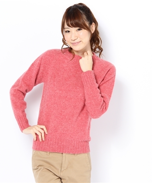 BEAMS BOY（ビームスボーイ）の「Nor’Easterly / シェトランド シャギー クルー 12（ニット/セーター・レディース・ライトグレー/ベージュ/ピンク/ミント/サックスブルー/インディゴブルー・34）」の7枚目の写真