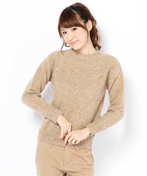 BEAMS BOY（ビームスボーイ）の「Nor’Easterly / シェトランド シャギー クルー 12（ニット/セーター・レディース・ライトグレー/ベージュ/ピンク/ミント/サックスブルー/インディゴブルー・34）」の3枚目の写真