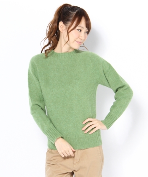 BEAMS BOY（ビームスボーイ）の「Nor’Easterly / シェトランド シャギー クルー 12（ニット/セーター・レディース・ライトグレー/ベージュ/ピンク/ミント/サックスブルー/インディゴブルー・34）」の4枚目の写真