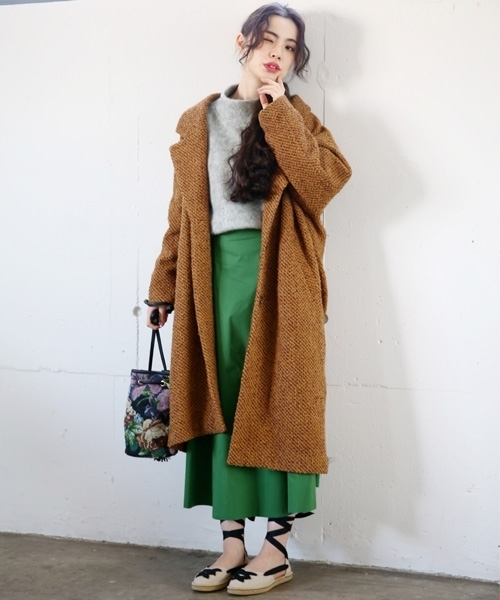 LOWRYS FARM（ローリーズファーム）の「ビッグポケットツキスカート　783095 （スカート・レディース・ベージュ/オフホワイト/グリーン・MEDIUM/LARGE）」の4枚目の写真