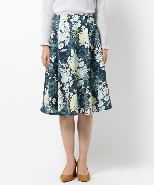 laboratory work（ラボラトリーワーク）の「花柄サーキュラースカート（スカート・レディース・ブルーグレー/ネイビー/イエロー系その他・MEDIUM）」の6枚目の写真
