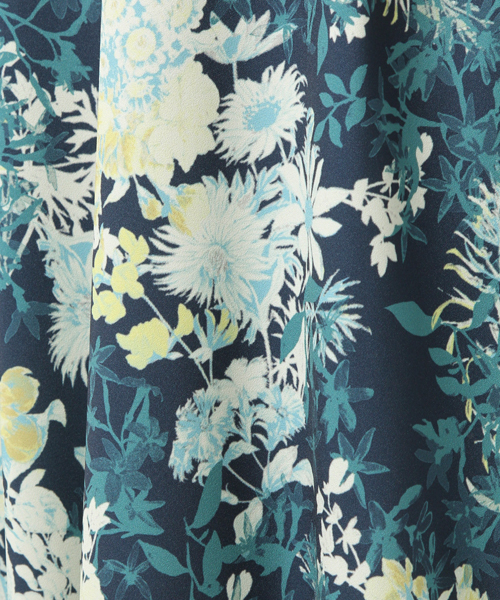 laboratory work（ラボラトリーワーク）の「花柄サーキュラースカート（スカート・レディース・ブルーグレー/ネイビー/イエロー系その他・MEDIUM）」の11枚目の写真