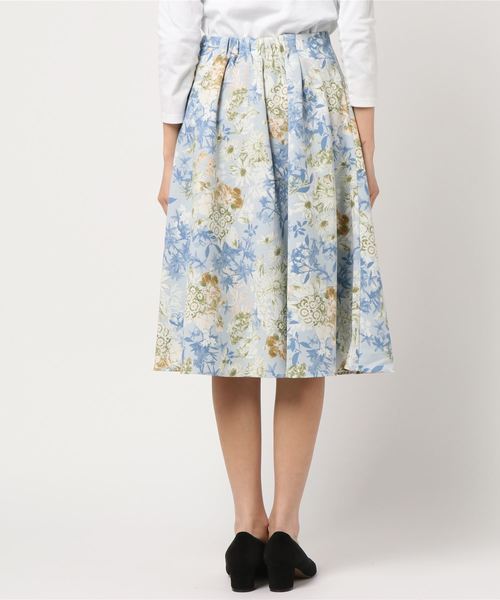 laboratory work（ラボラトリーワーク）の「花柄サーキュラースカート（スカート・レディース・ブルーグレー/ネイビー/イエロー系その他・MEDIUM）」の18枚目の写真