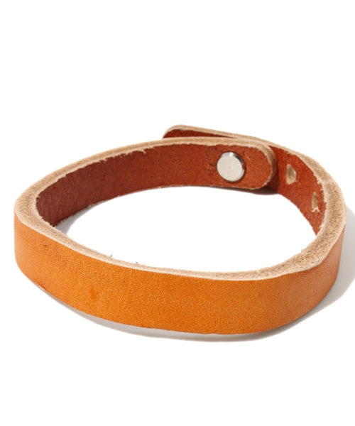 And A（アンドエー）の「ヌメホソブレス（ブレスレット・メンズ・ブラック/ブルー/レッド/オレンジ・FREE）」の4枚目の写真