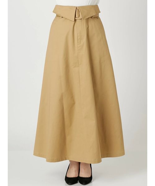 MURUA(ムルーア)の「ワイドベルトLongSK(スカート・レディース・ベージュ/カーキ・1/2)」の3枚目の写真
