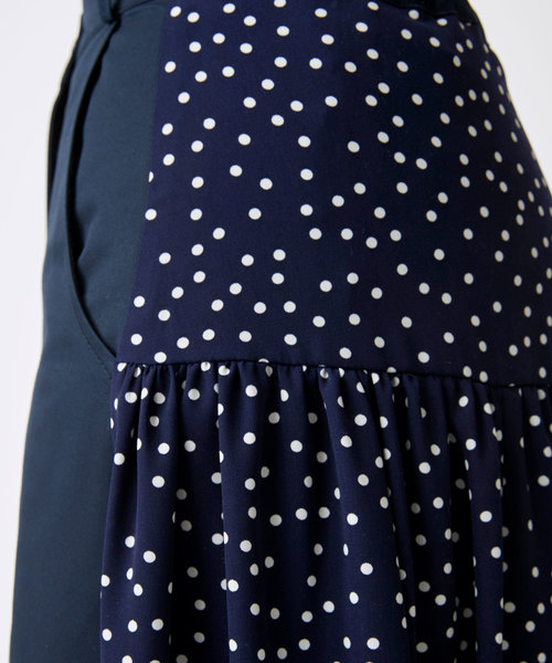 Velvet BY NOISE MAKER（ベルベッドバイノイズメーカー）の「ドット切替ミディ・スカート（スカート・レディース・ベージュ系その他/ブルー系その他・FREE）」の22枚目の写真