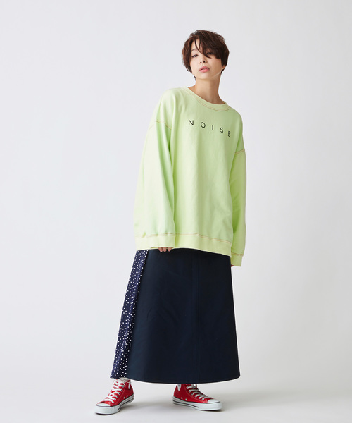 Velvet BY NOISE MAKER（ベルベッドバイノイズメーカー）の「ドット切替ミディ・スカート（スカート・レディース・ベージュ系その他/ブルー系その他・FREE）」の14枚目の写真