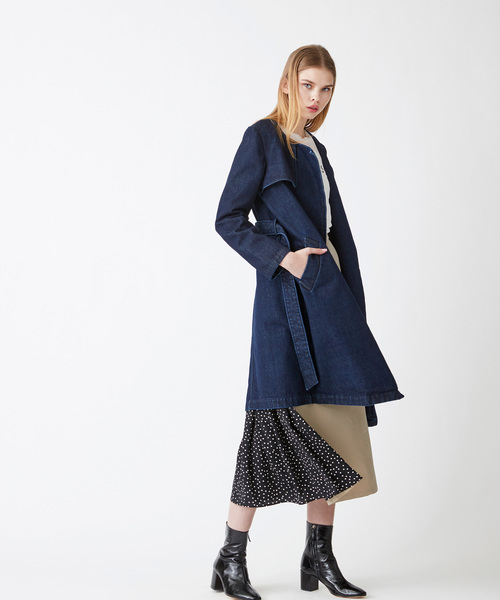 Velvet BY NOISE MAKER（ベルベッドバイノイズメーカー）の「ドット切替ミディ・スカート（スカート・レディース・ベージュ系その他/ブルー系その他・FREE）」の15枚目の写真
