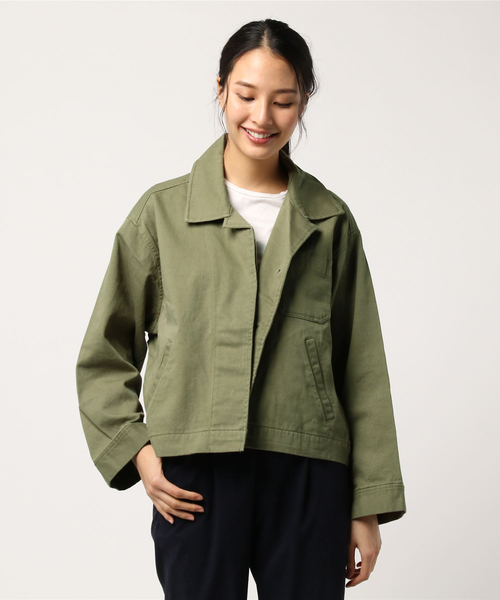 LBC(エルビーシー)の「サイドレースアップブルゾン(ブルゾン・レディース・ベージュ/オリーブ・MEDIUM/LARGE)」の7枚目の写真