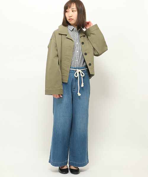 LBC(エルビーシー)の「サイドレースアップブルゾン(ブルゾン・レディース・ベージュ/オリーブ・MEDIUM/LARGE)」の9枚目の写真