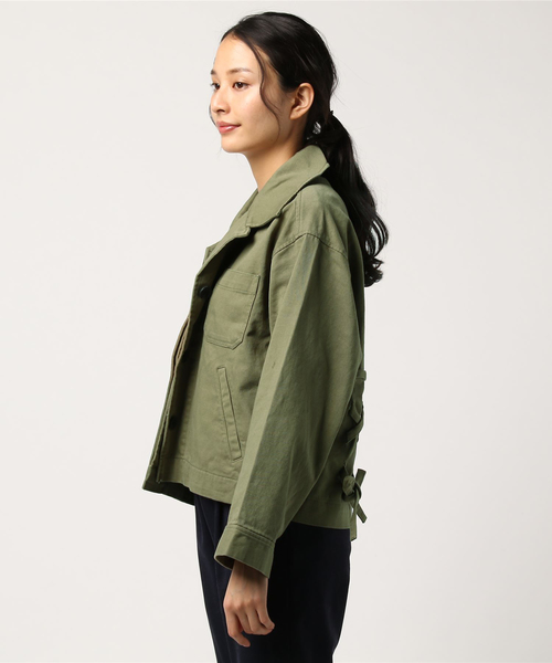 LBC(エルビーシー)の「サイドレースアップブルゾン(ブルゾン・レディース・ベージュ/オリーブ・MEDIUM/LARGE)」の4枚目の写真