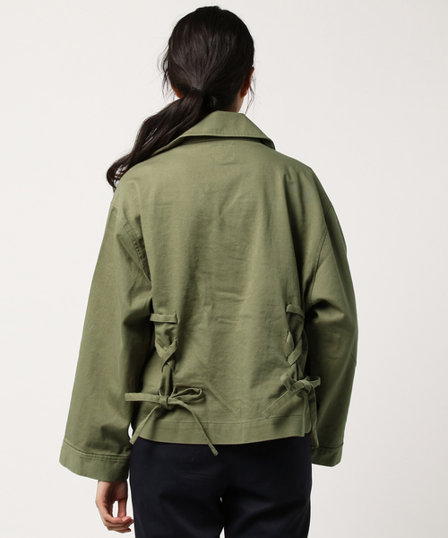 LBC(エルビーシー)の「サイドレースアップブルゾン(ブルゾン・レディース・ベージュ/オリーブ・MEDIUM/LARGE)」の5枚目の写真