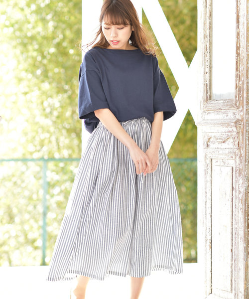 rps（アールピーエス）の「麻混ギャザースカート（スカート・レディース・ブラック系その他2/グリーン/ネイビー/ブルー系その他2/マスタード・M）」の16枚目の写真