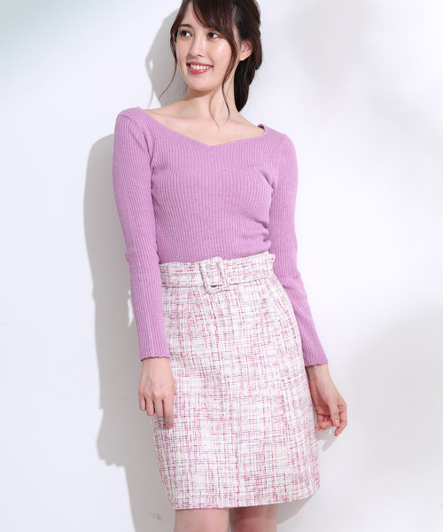 Jill By Jillstuart ジルバイジルスチュアート の チェーンニット ツイードｓｋセット ワンピース Wear