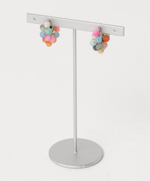 【marinaJEWELRY】SV/mix Agate pave earring（イヤリング）｜tone（トーン）