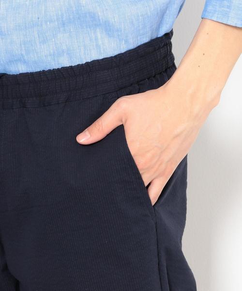 green label relaxing（グリーンレーベルリラクシング）の「SC ストレッチ サッカーイージー 9分丈 クロップド パンツ ◆（その他パンツ・メンズ・ネイビー/オリーブ/グレー・S/XL/XS/L/M）」の9枚目の写真