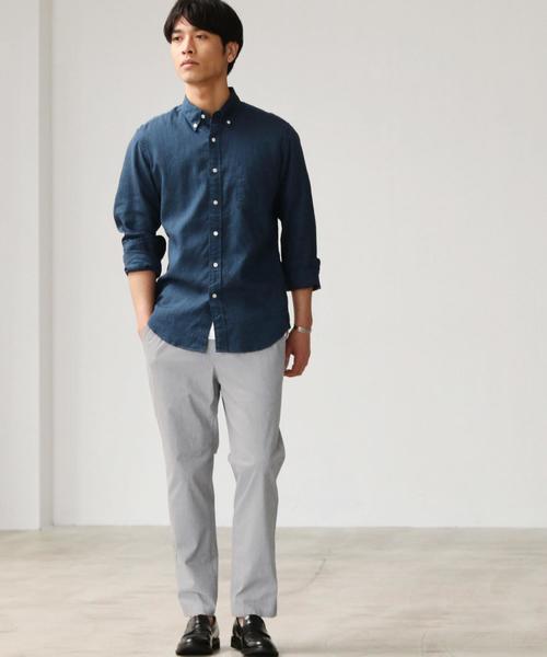 green label relaxing（グリーンレーベルリラクシング）の「SC ストレッチ サッカーイージー 9分丈 クロップド パンツ ◆（その他パンツ・メンズ・ネイビー/オリーブ/グレー・S/XL/XS/L/M）」の15枚目の写真