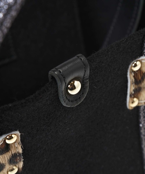 TOPKAPI（トプカピ）の「イタリアンフェルト ラメテープコンビミニトートバッグ（トートバッグ・レディース・ダークグリーン/ブラウン/ライトベージュ/チャコールグレー/ブラック・FREE）」の21枚目の写真