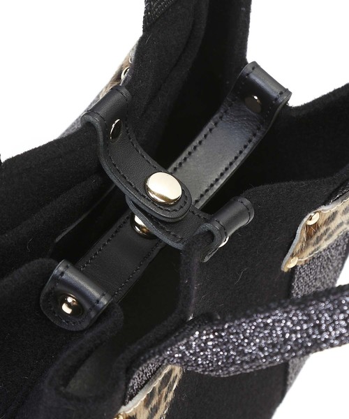 TOPKAPI（トプカピ）の「イタリアンフェルト ラメテープコンビミニトートバッグ（トートバッグ・レディース・ダークグリーン/ブラウン/ライトベージュ/チャコールグレー/ブラック・FREE）」の22枚目の写真