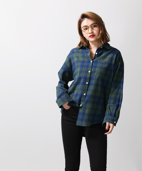 WEGO(ウィゴー)の「WEGO/ビッグネルシャツ(シャツ/ブラウス・レディース・ベージュ系その他2/グリーン系その他2/レッド系その他2・FREE)」の15枚目の写真