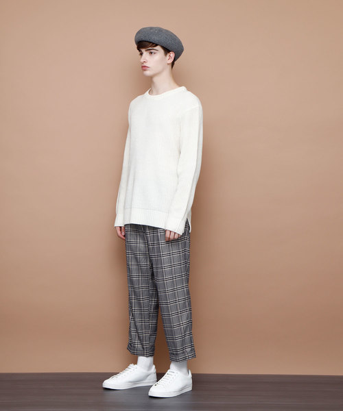 EMMA CLOTHES(エマクローズ)の「ウールブレンドポップコーン編みニットセーター(ニット/セーター・メンズ・オフホワイト/キャメル/チャコール・M/L)」の11枚目の写真