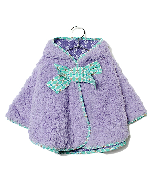 fafa（フェフェ）の「EVA | ポンチョ（ポンチョ・キッズ・グレー/ピンク/ピンク系その他/ミント/ラベンダー・MEDIUM/SMALL）」の4枚目の写真