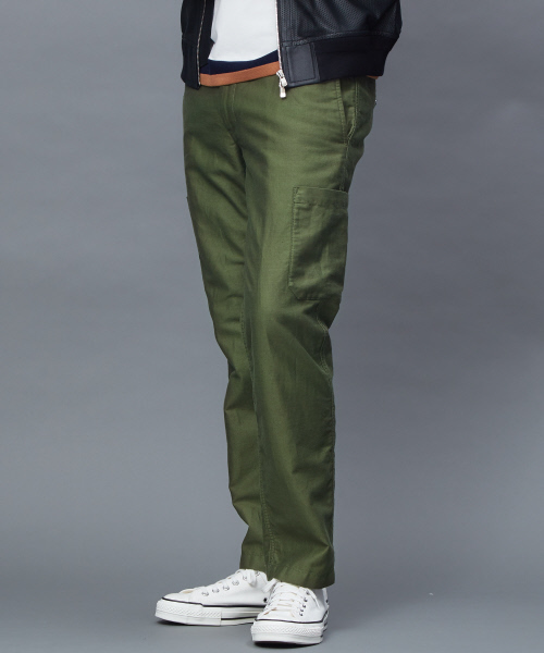 ABAHOUSE（アバハウス）の「【Recency of Mine】コットンリネンモールスキンカーゴパンツ（その他パンツ・メンズ・ホワイト/カーキ/サックスブルー・44/46/48/50）」の2枚目の写真