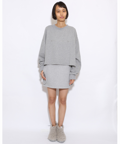 i（アイ）の「ロゴ刺繍ロンティー（Tシャツ/カットソー・レディース・グレー/ホワイト/ブラック・ﾌﾘ-）」の5枚目の写真