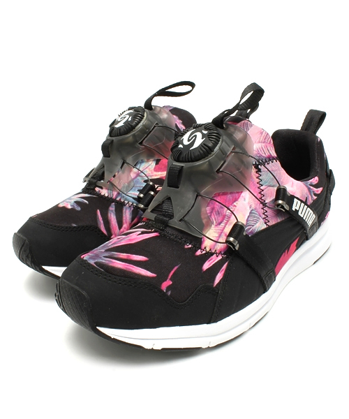 PUMA(プーマ)の「ディスク トロピカリア ウィメンズ (WOMEN) - progressive youth(スニーカー・レディース・ホワイト/ブラック・23.5cm/25.5cm/22.5cm/24cm/24.5cm/23cm/25cm)」の2枚目の写真